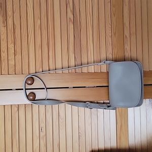 Longchamp Le Foulonne small crossbody bag in grey.